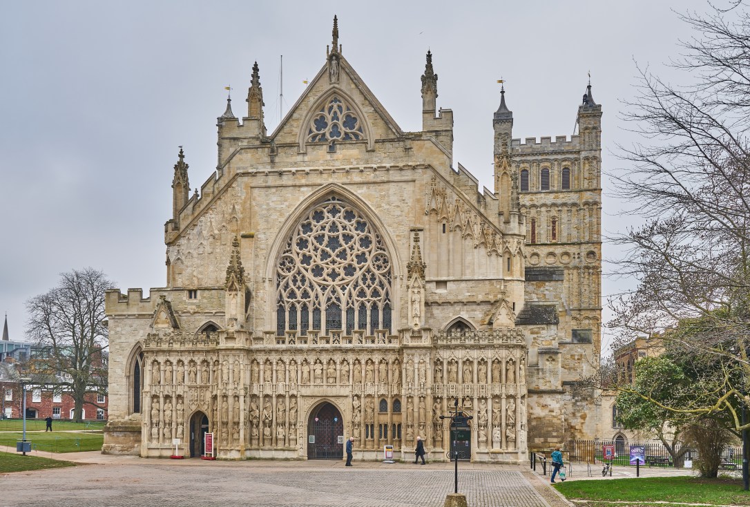 Exeter Cathedral West Front-b